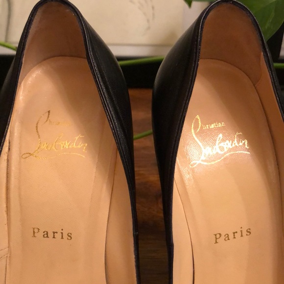 Black Christian Louboutin platform heels - Picture 3 of 8